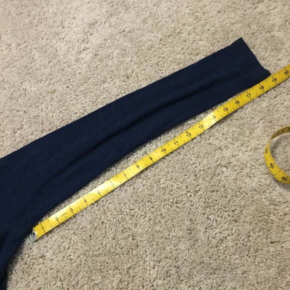 100% Cotton Bleu Gray Lace Shoulder 1/4 Button Down Dark Blue Top - Small - Picture 15 of 15